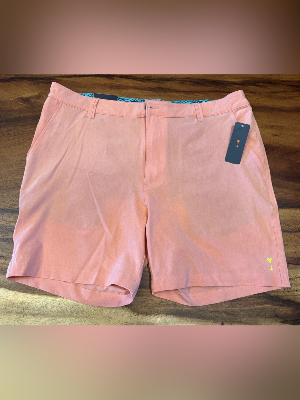 Margaritaville Coral Pink Flat-Front Shorts